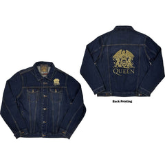 Veste en jean Queen - Classic Crest - Conception sous licence officielle - Expédition dans le monde entier