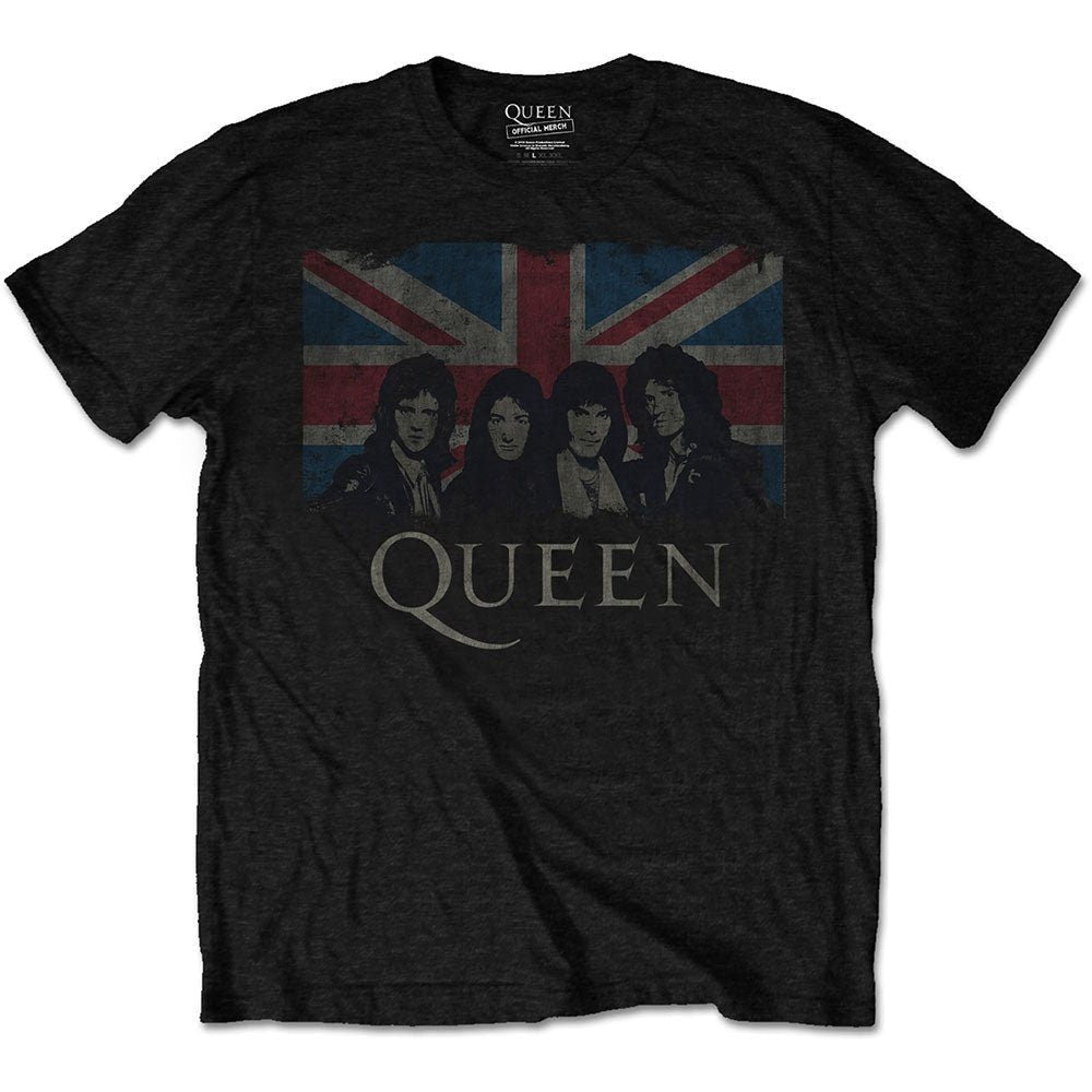 T-shirt unisexe Queen : Union Jack vintage T-shirt sous licence officielle