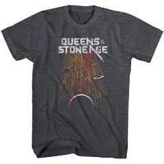 Queens of the Stone Age T-Shirt – Meteorschauer – Grau, Unisex, offizielles Lizenzdesign – weltweiter Versand