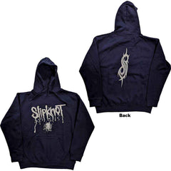 Slipknot Pullover Hoodie - Splatter (Back Print)  - Navy Unisex Official Licensed Design