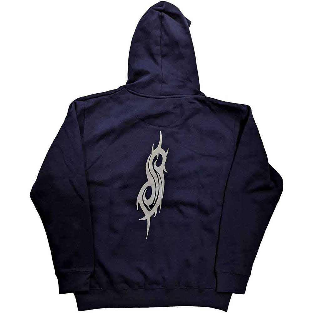 Slipknot Pullover Hoodie - Splatter (Back Print)  - Navy Unisex Official Licensed Design