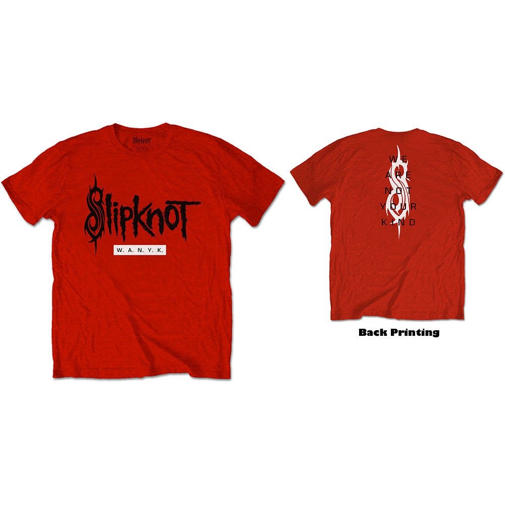 Slipknot T-Shirt - WANYK (Back Print) - Red Unisex Official Licensed Design - Worldwide Shipping