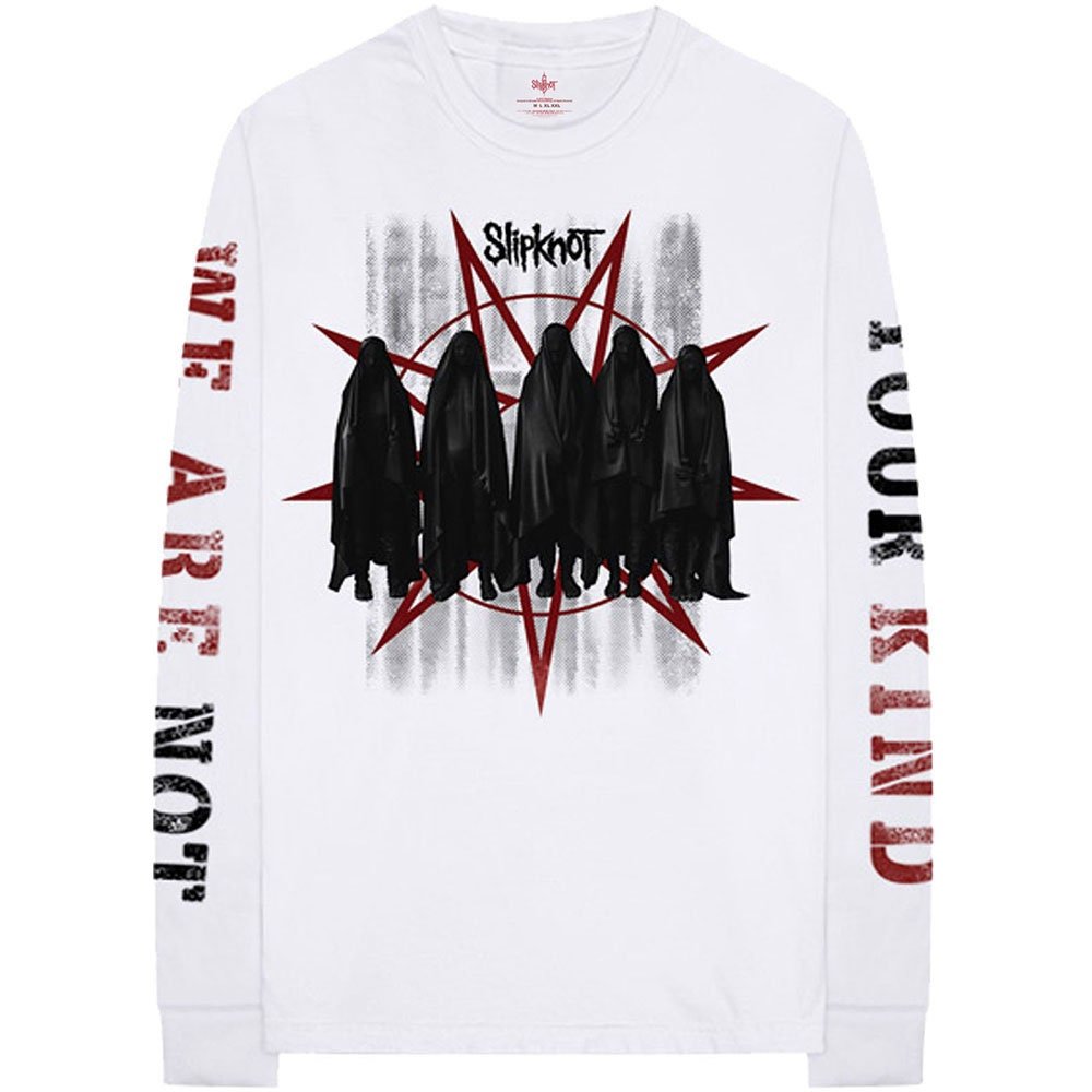 Slipknot Unisex Long Sleeved T-Shirt - Shrouded Group (Back Print) - Conception sous licence officielle unisexe - Expédition mondiale