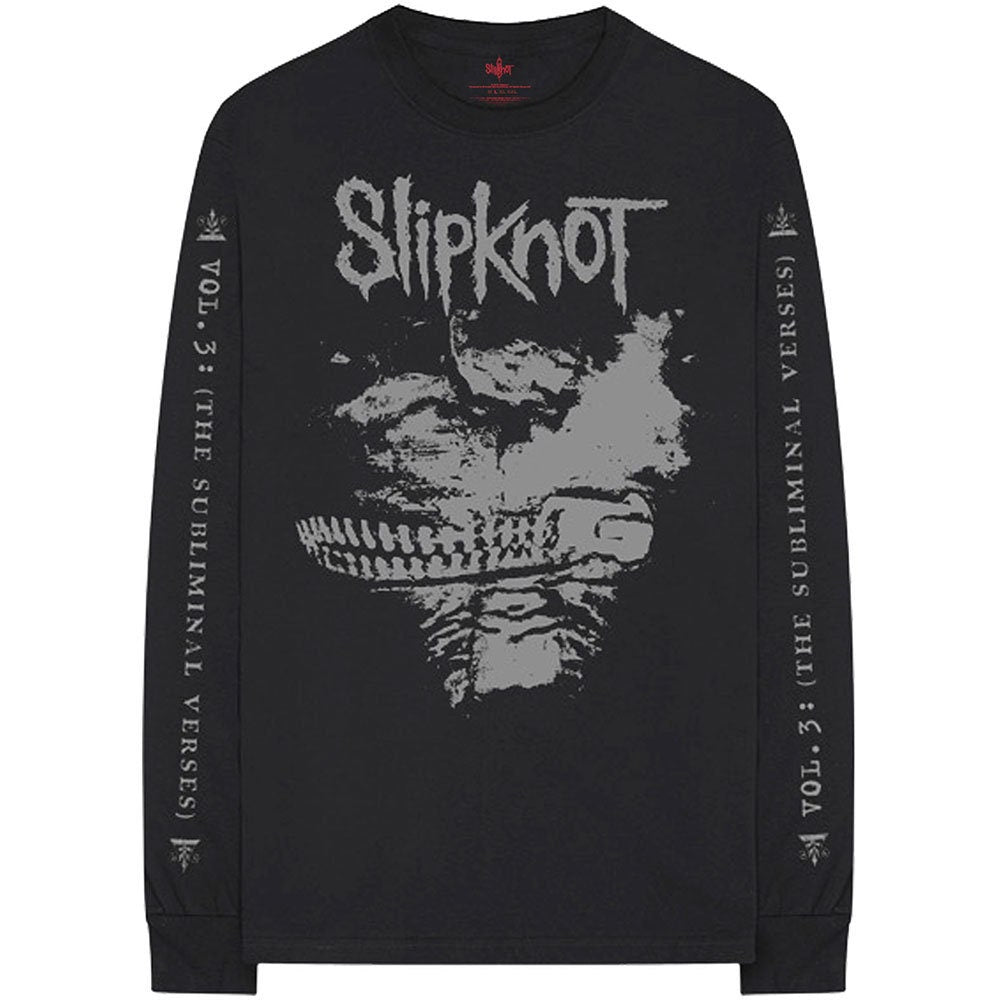 Slipknot Unisex Long Sleeved T-Shirt - Subliminal Verses (Back Print) - Unisex Official Licensed Design - Worldwide Shipping