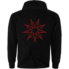 Slipknot Zipped Hoodie - 9 Point Star (Back Print) - Unisex Official Licensed Design