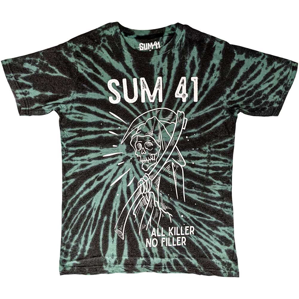 Sum 41 Unisex T-Shirt -  Reaper (Wash Collection) - Official Licensed Design