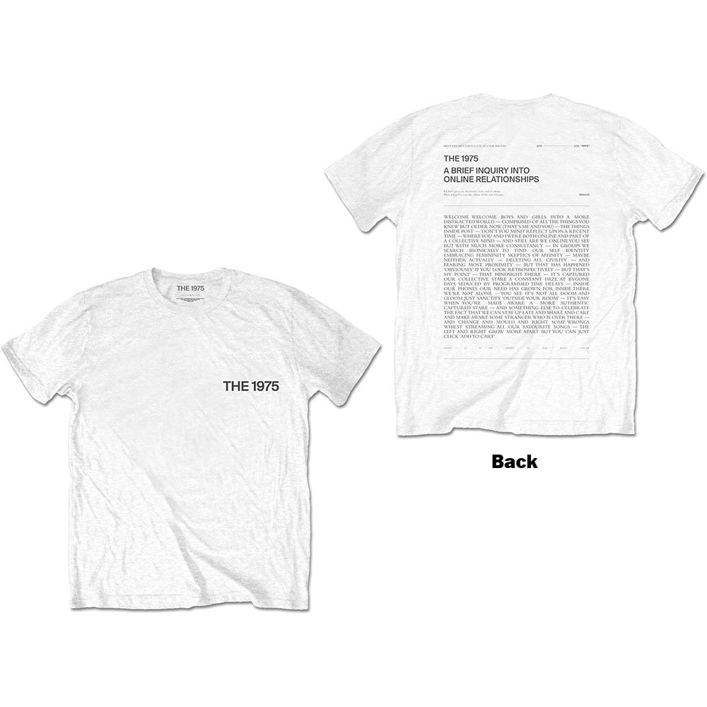 The 1975 Adult T-Shirt - A Brief Inquiry (Back Print) - Official Licensed Design - Worldwide Shipping