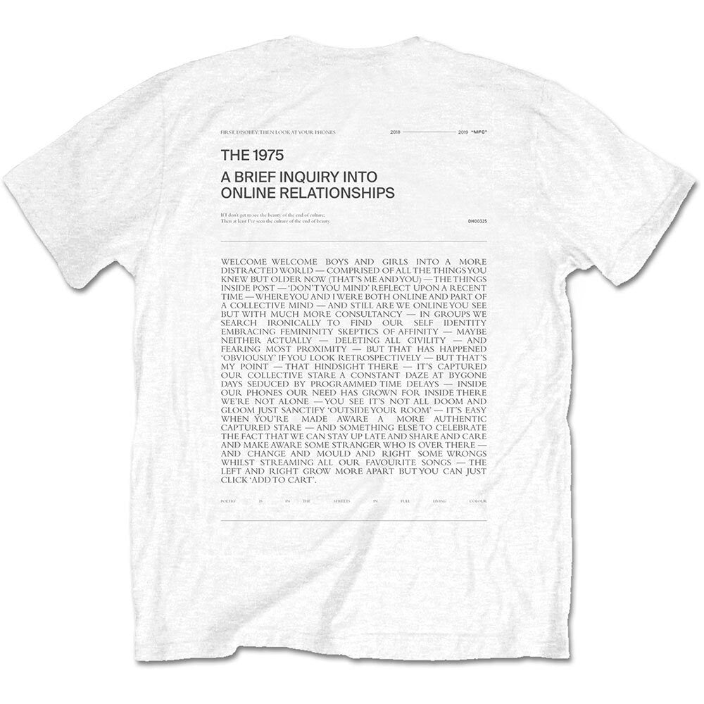 The 1975 Adult T-Shirt - A Brief Inquiry (Back Print) - Official Licensed Design - Worldwide Shipping