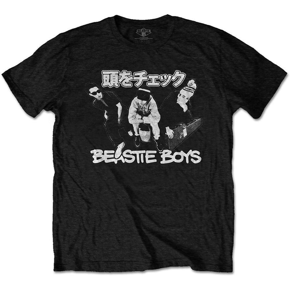 BEASTIE BOYS MULTI-LOGO LONG SLEEVE T SHIRT vintage L Music Check top your Head Rap