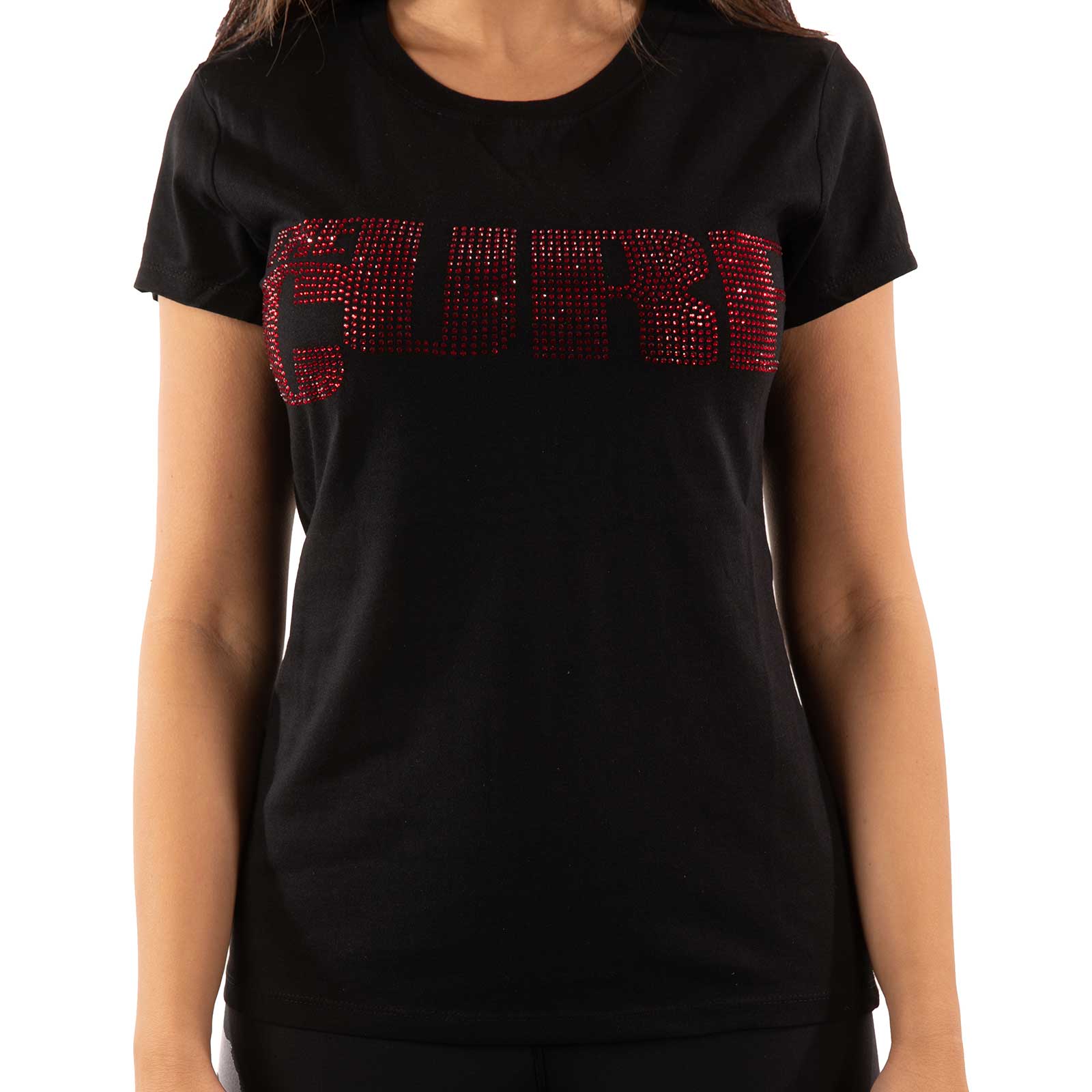 The Cure Ladies T-Shirt - Embellished Logo (Diamante) - Official Licensed Product