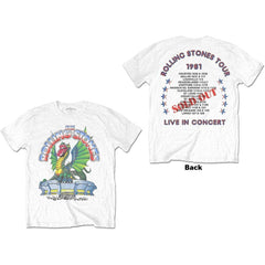 The Rolling Stones T-Shirt für Erwachsene – 81 Tour Dragon (Rückendruck) – offizielles Lizenzdesign – weltweiter Versand