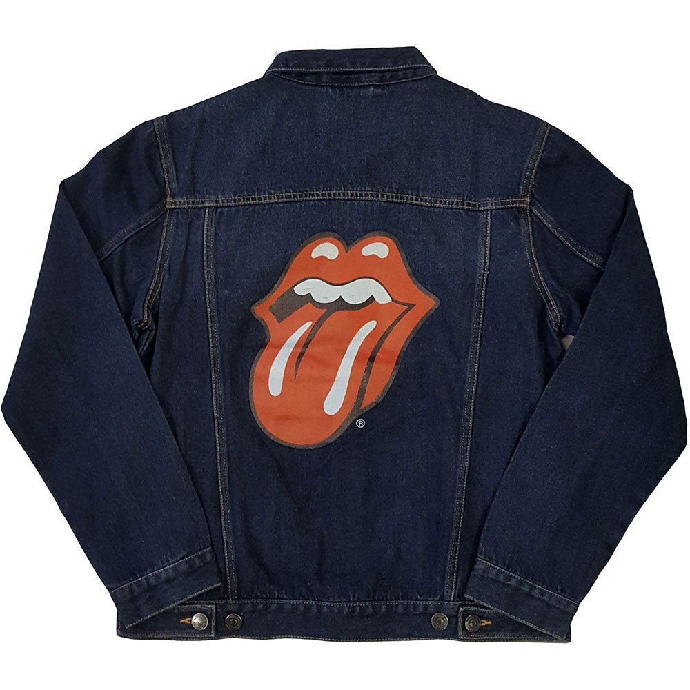 Veste en jean The Rolling Stones - Design sous licence officielle Classic Tongue - Expédition dans le monde entier