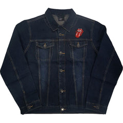 Veste en jean The Rolling Stones - Design sous licence officielle Classic Tongue - Expédition dans le monde entier