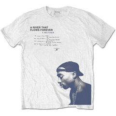 Tupac Adult T-Shirt - A River  - Official Licensed Design - Worldwide Shipping