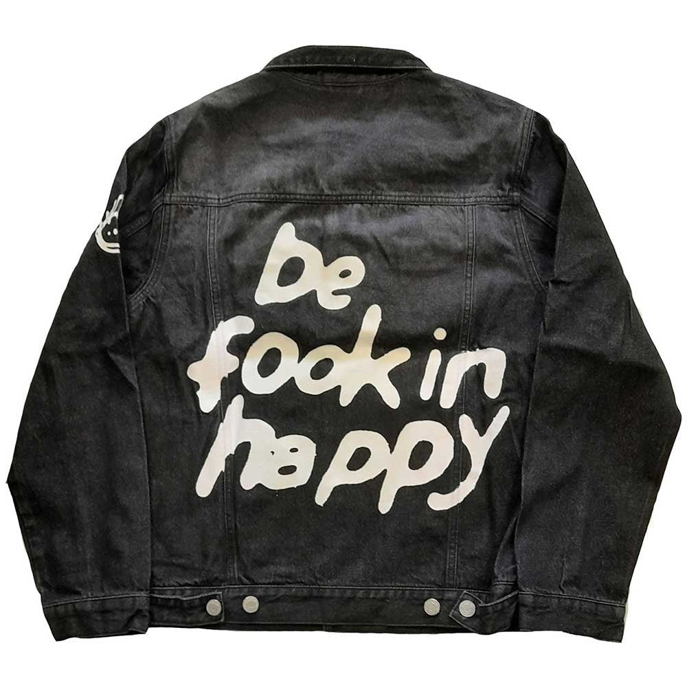 Yungblud Unisex Denim Jacket - Be Looking Happy (Back and Sleeve Print) - Official Licensed Design - Worldwide Shipping