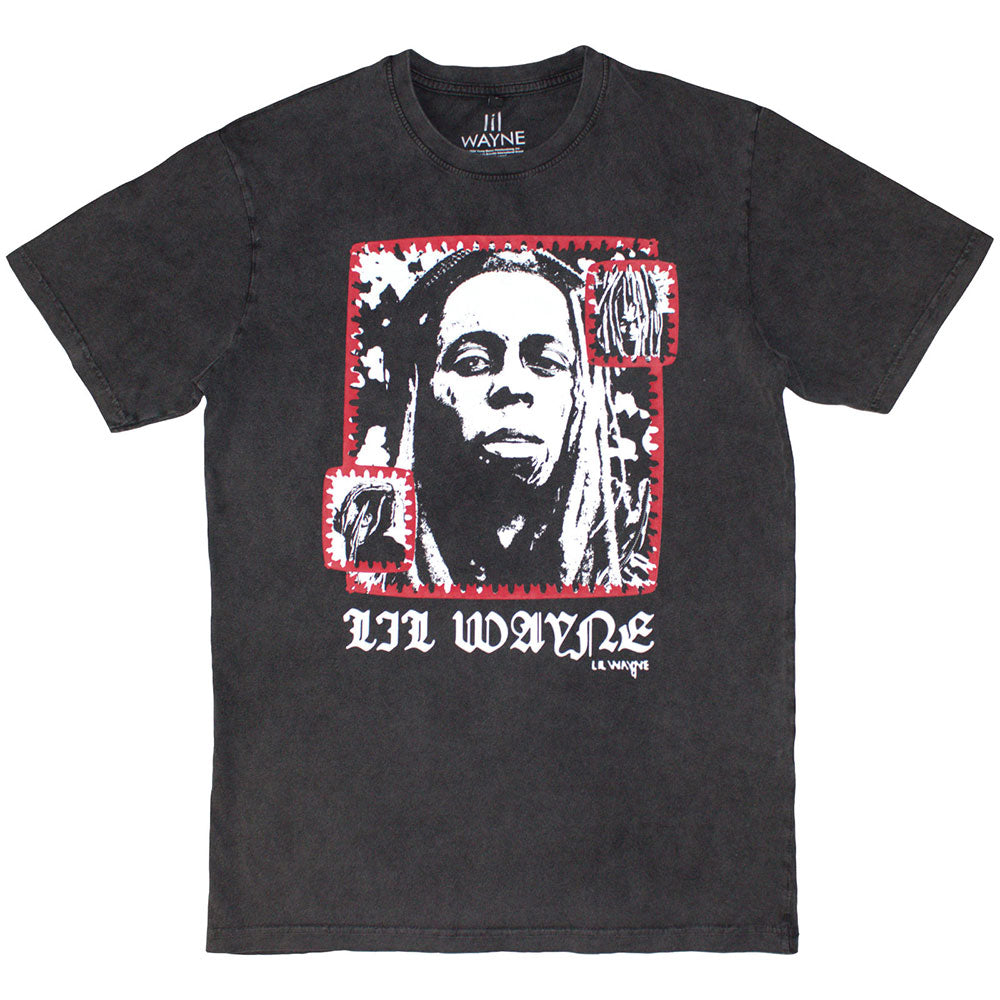 Lil Wayne Unisex Stone Wash T-Shirt - Mono Photo - Official Licensed Design