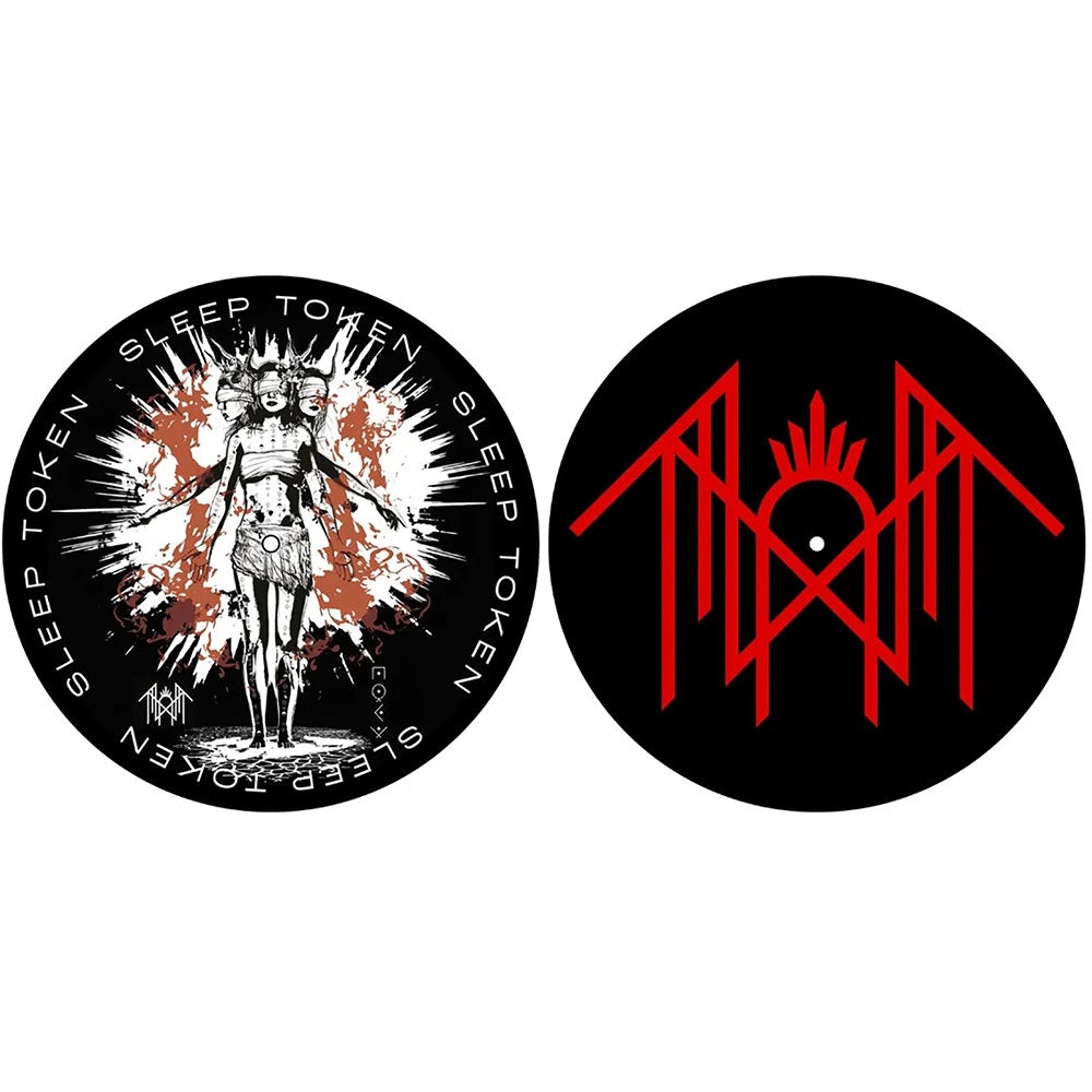 Sleep Token Vinyl Turntable Slipmat Set - Rain & Sigil Designs- Official Licensed Product