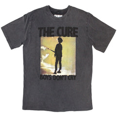 The Cure Unisex Stone Wash T-Shirt - Boys Don't Cry Box - Official Licensed Design