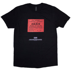 Oasis Unisex T-Shirt - Definitely Maybe Ticket Stub - Black Official Licensed Product