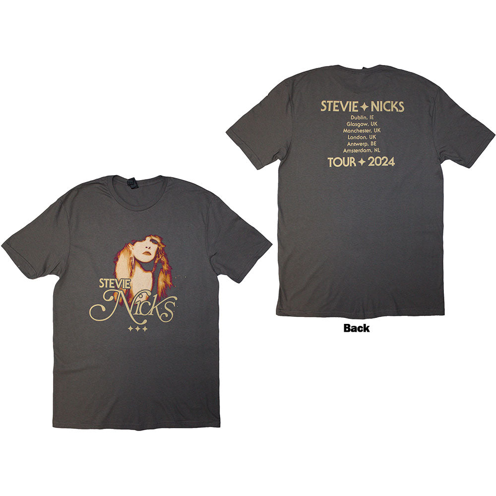 Stevie Nicks Unisex T-Shirt - Tour '24 Vintage Photo (Back Print) Official Licensed Design