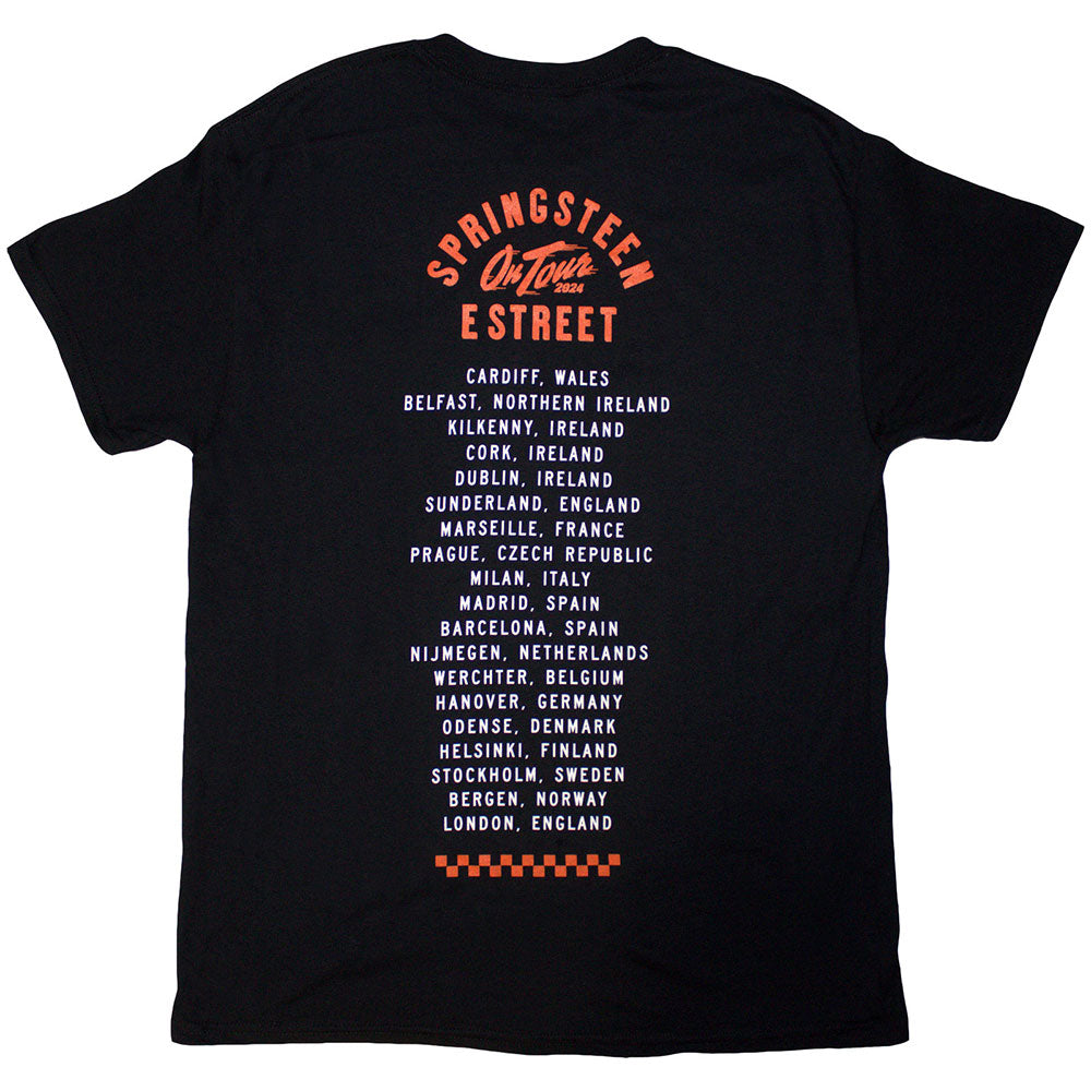 Bruce Springsteen T-Shirt - Tour'24 Wheel (Back Print) -  Unisex Official Licensed