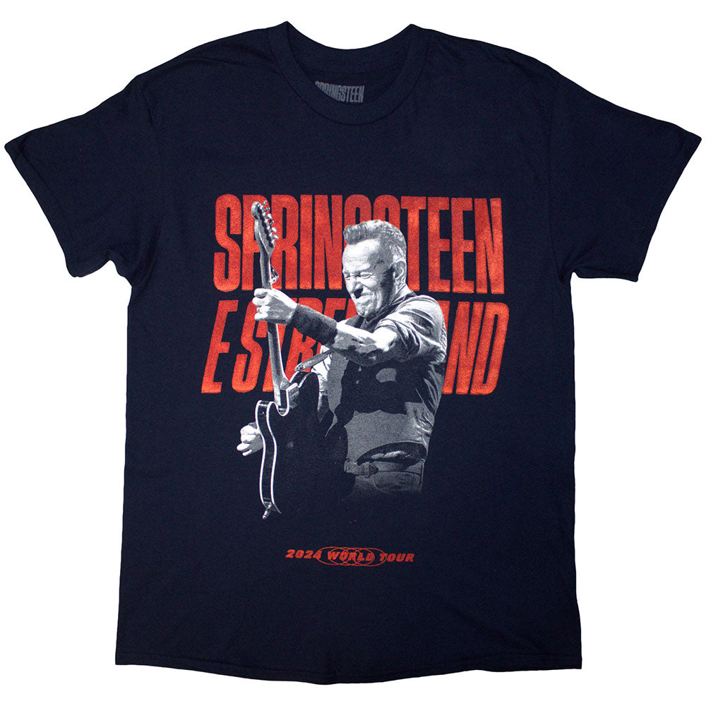 Bruce Springsteen T-Shirt - Tour'24 Guitar Photo - Black Unisex Official Licensed