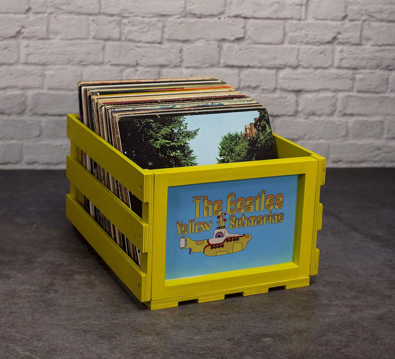 The Beatles Yellow Submarine - Crosley Vinyl Record Storage Crate Holds up to 75 Albums - Free Tracked Shipping