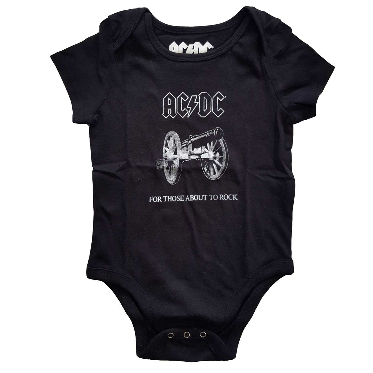 AC/DC Kids Baby-Strampler – About To Rock – Offizielles Lizenzprodukt