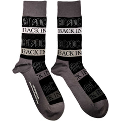 AC/DC Unisex Ankle Socks - Back in Black (UK Size 7-11)