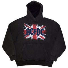 ACDC Unisex Stone Wash Hoodie - Flag - Official Licensed Design