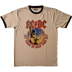 AC/DC Adult T-Shirt - Let There Be Rock Tour 1977  - Official Licensed Design