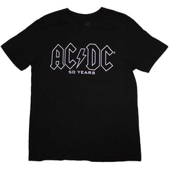 AC/DC Unisex T-Shirt - Logo History - 50th Anniversary  - Official Licensed Design