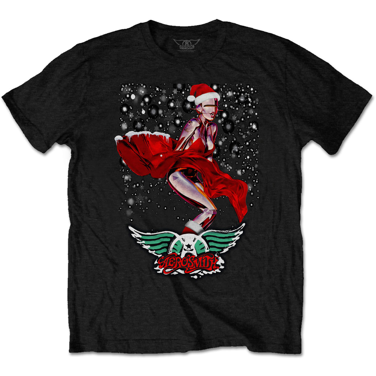 Aerosmith Christmas T-Shirt - Robo Santa - Conception sous licence officielle unisexe