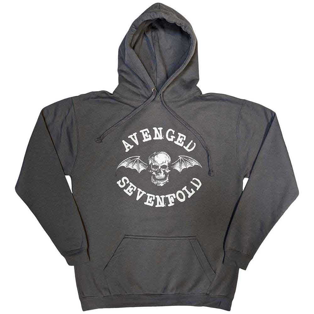 Avenged Sevenfold Unisex Hoodie-  Logo - Grey Official Licensed Product
