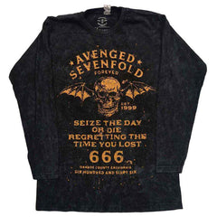 Avenged Sevenfold Long Sleeve T-shirt -  Seize the Day (Wash Collection) - Official Licensed T-Shirt