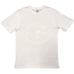 Avenged Sevenfold Hi-Build T-shirt -  Classic DeathBat (White on White)- Official Licensed T-Shirt