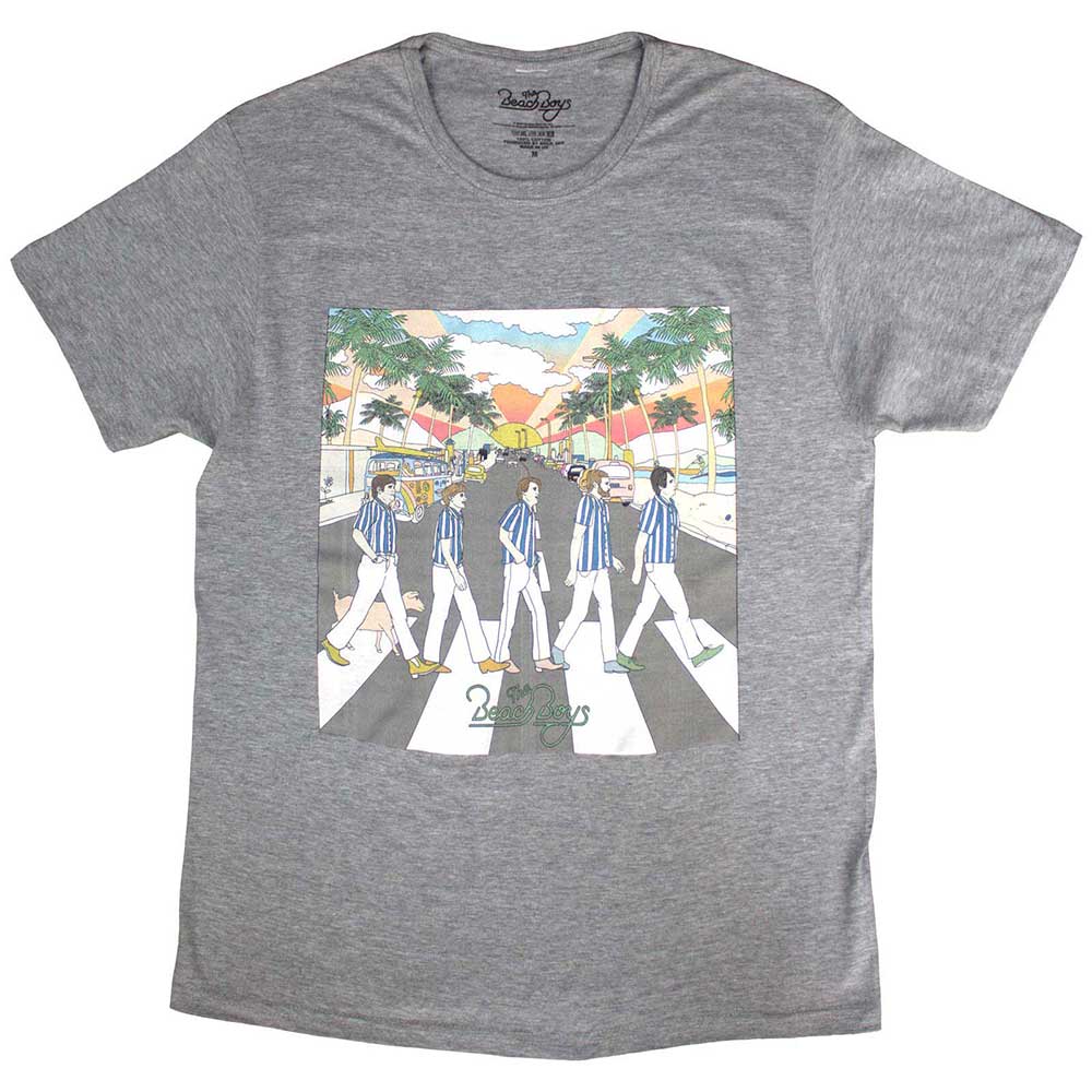 The Beach Boys T-Shirt - Pet Sound Crossing - Grey Unisex Official Licensed Design