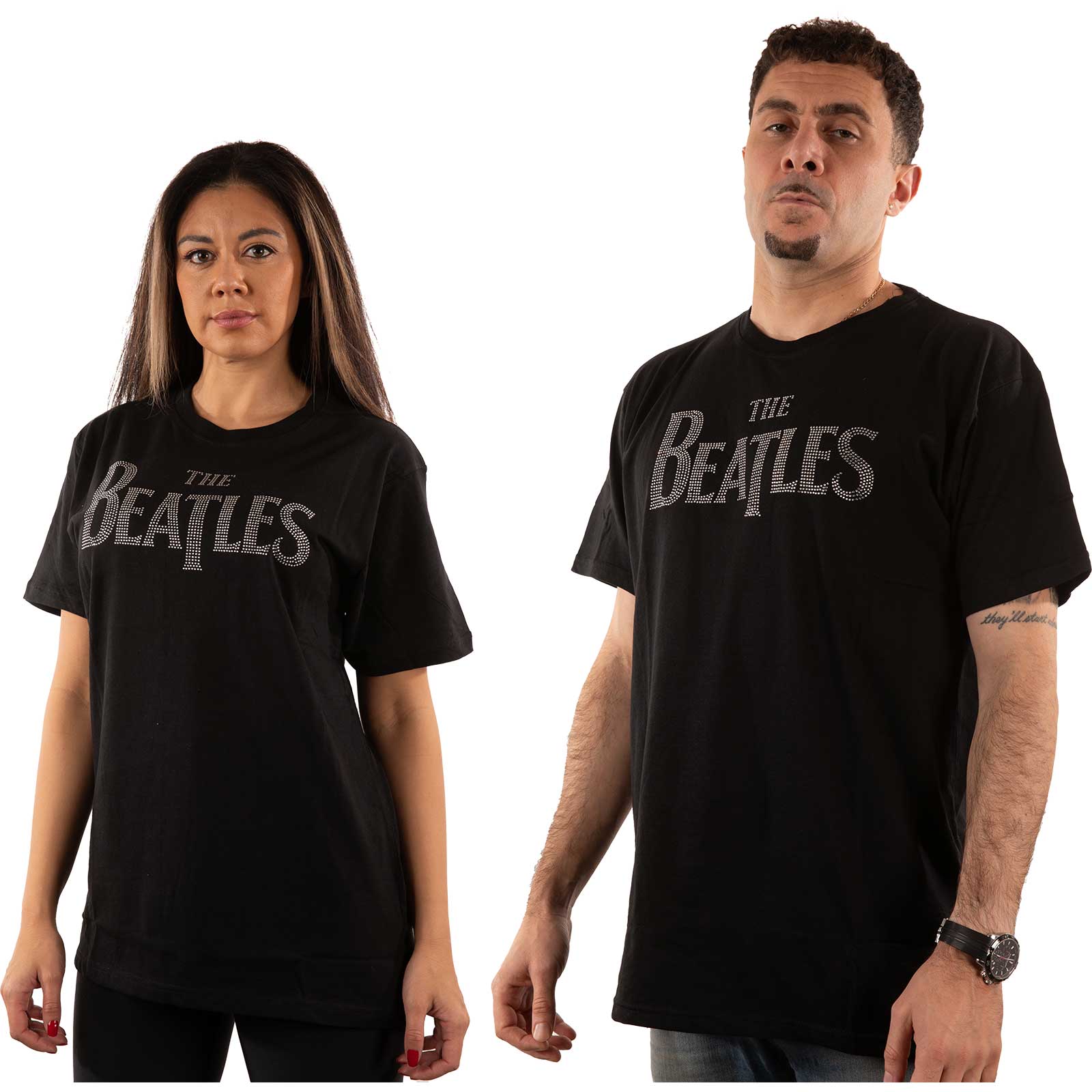 The Beatles T-Shirt – Drop T Logo (Diamante) – Unisex, offizielles Lizenzdesign