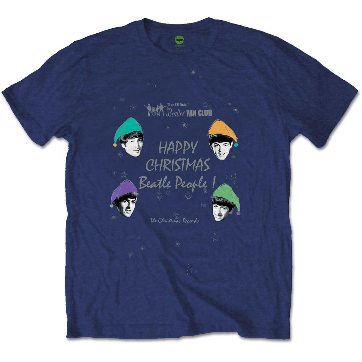 The Beatles Weihnachts-T-Shirt – Happy Christmas – Unisex, offizielles Lizenzdesign