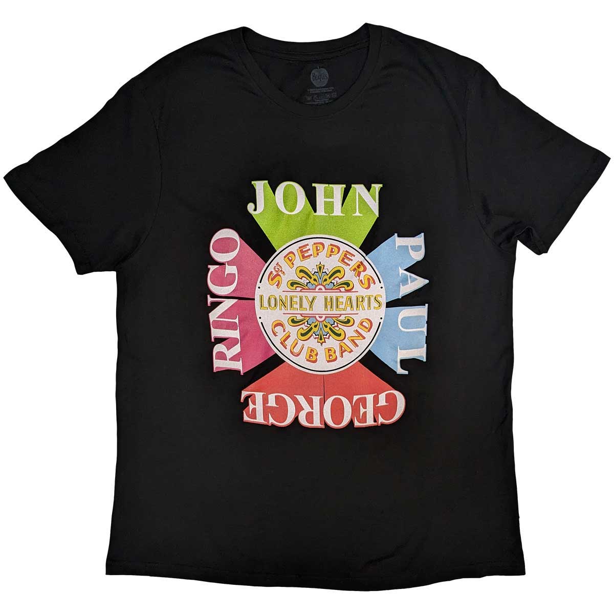 The Beatles T-Shirt - Sgt Pepper Drum & Names - Unisex Official Licensed Design