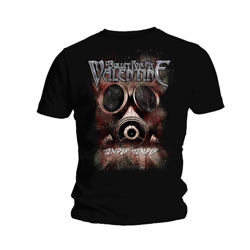 Bullet For My Valentine T-Shirt - Temper Temper Gas Mask Official Licensed Design