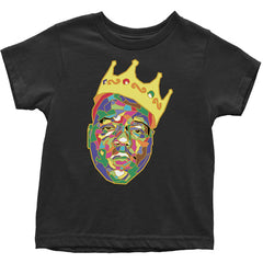 Biggie Smalls Kids Toddler T-Shirt - Crown - Black Official Licensed Design