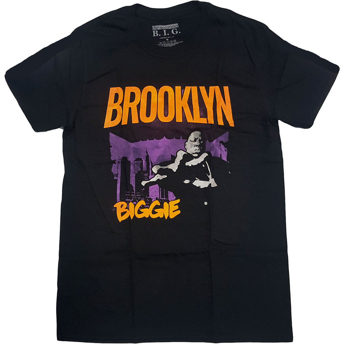 Biggie Smalls T-Shirt für Erwachsene – Brooklyn Orange – offizielles Lizenzdesign
