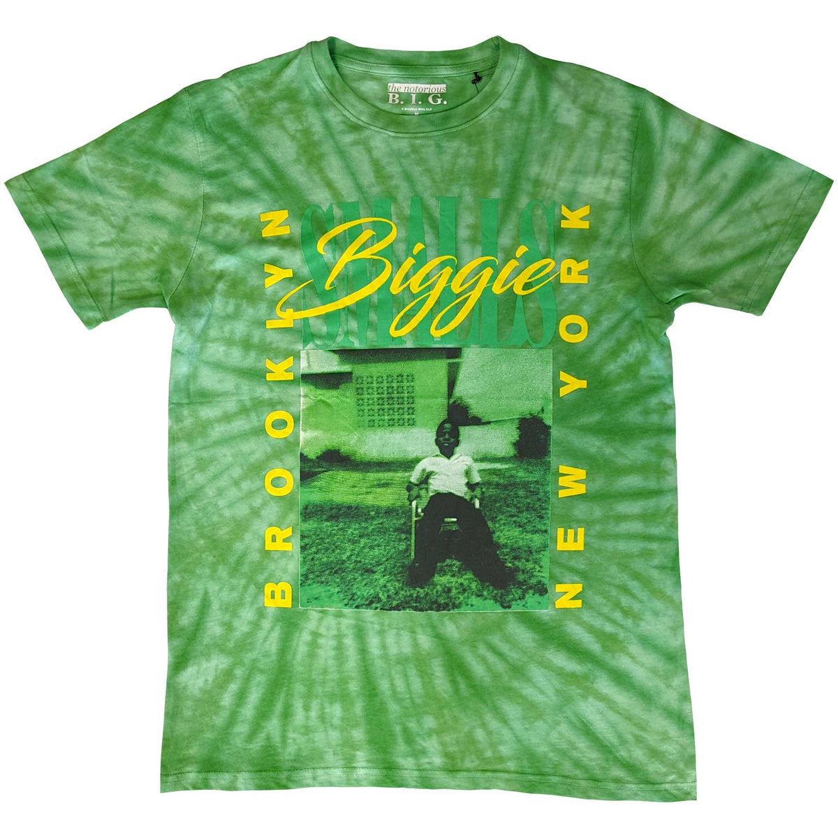 Biggie Smalls T-Shirt für Erwachsene – New York City der 90er Jahre (Wash-Kollektion) – offiziell lizenziertes Design