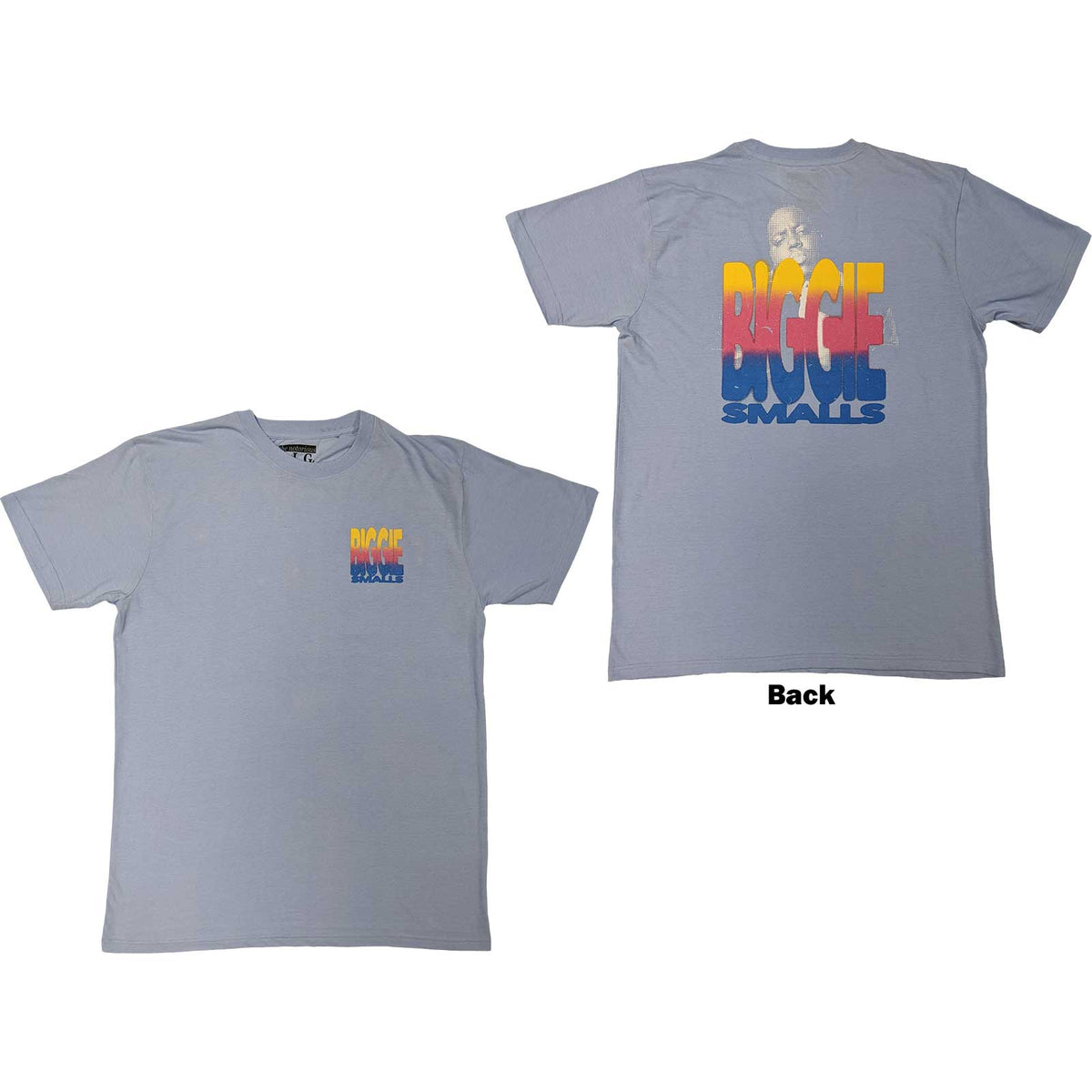 Biggie Smalls T-Shirt für Erwachsene – Halbton Biggie (Rückendruck) – Offizielles Lizenzdesign