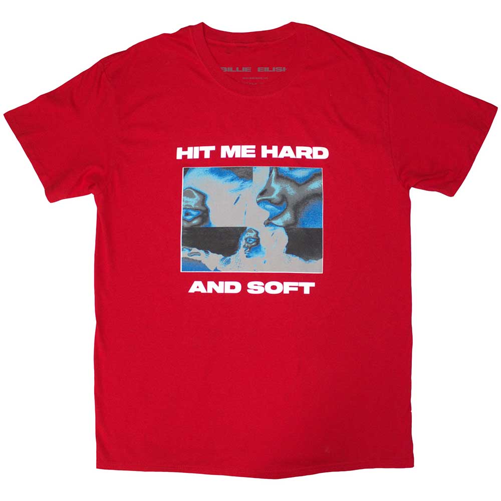 Billie Eilish Unisex T-Shirt - Hit Me Hard Negative  - Red Official Licensed Design