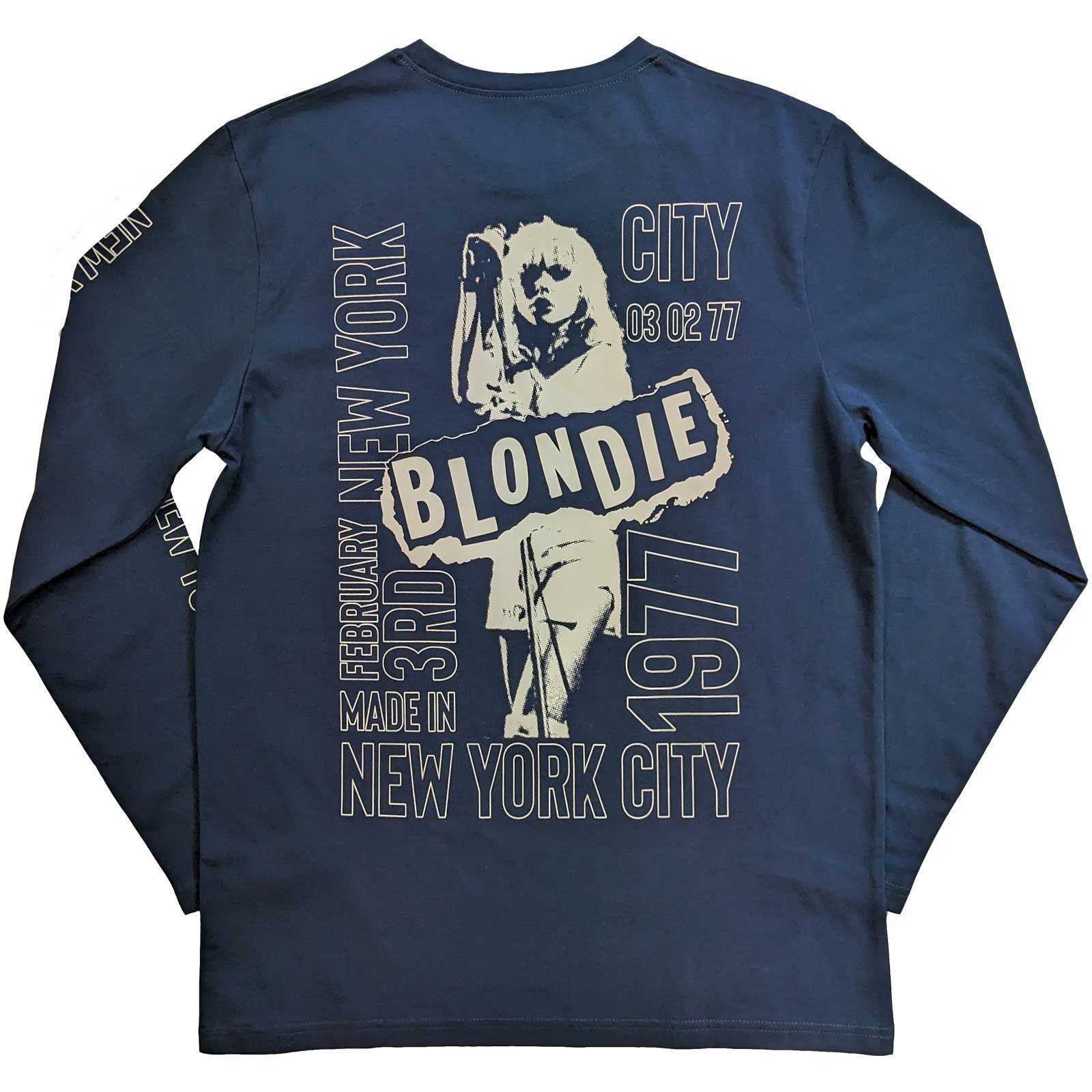 Blondie Long Sleeve T-Shirt -NYC'77 - Unisex Official Licensed Design