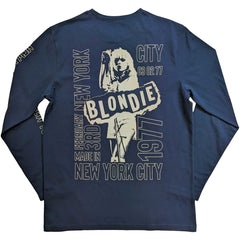 Blondie T-shirt unisexe à manches longues – NYC '77 – Design sous licence officielle
