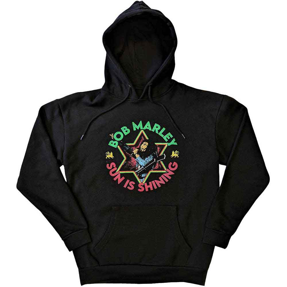 Bob Marley Unisex Pullover Hoodie - Sun is Shining - Unisex Official Licensed Design