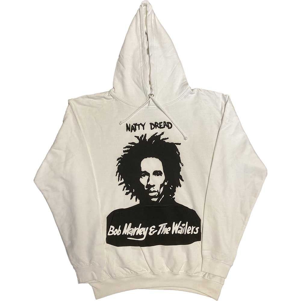 Bob Marley Unisex  Hoodie - Natty Dread - White Official Licensed Design